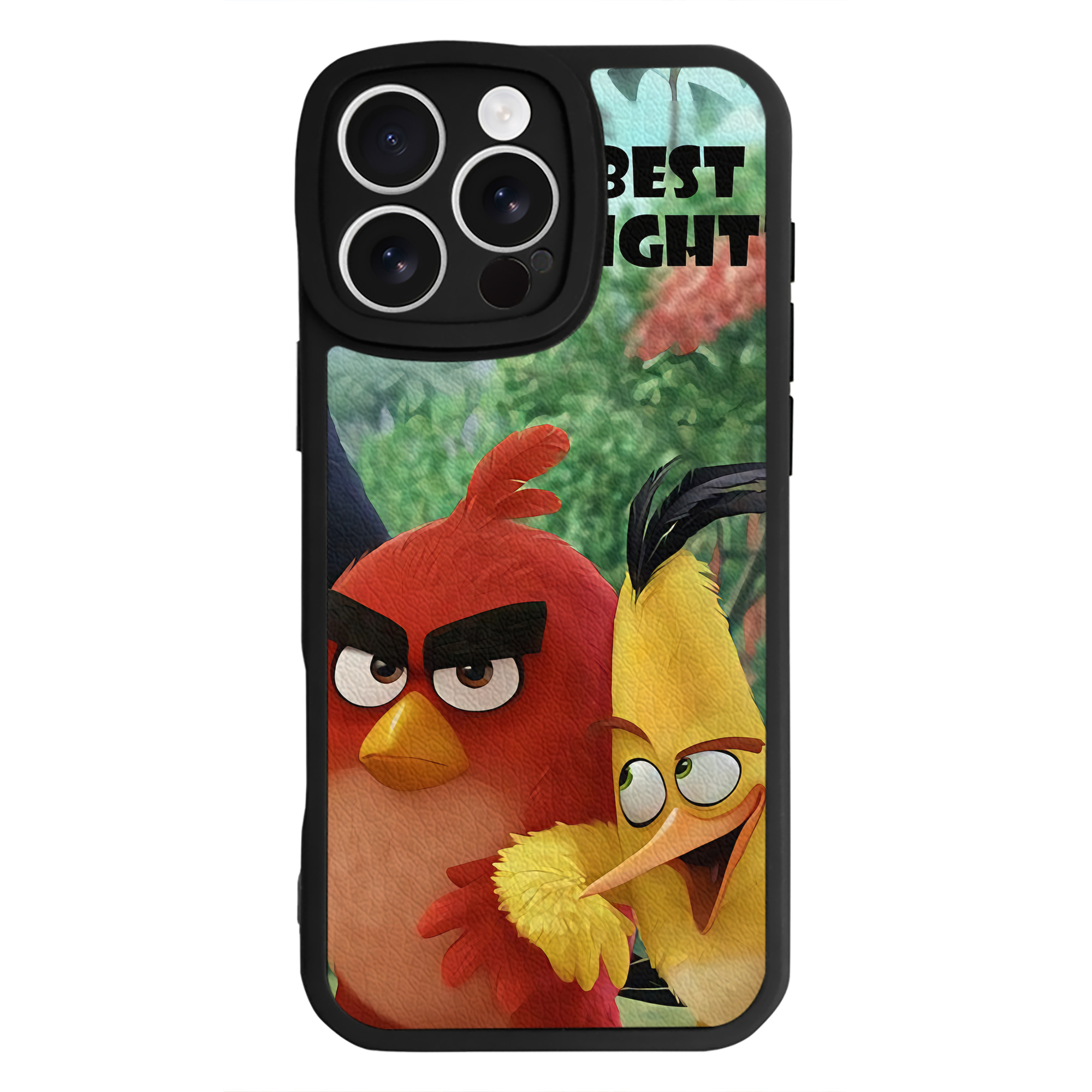 （画像用） Angry Birds アングリーバード 【iPhone 16シリーズ対応】シリコンスマホケース（レザー調） 材質：シリコン